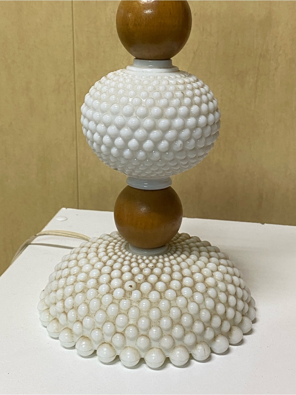 Vintage Lamp Hobnail Milk Glass